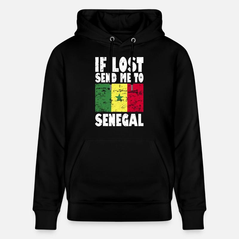 Drapeau du Sénégal - Sweat à capuche bio CRUISER Stanley/Stella Unisexe - noir