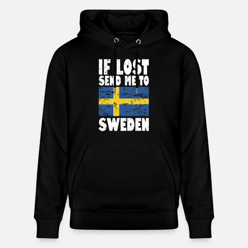 Drapeau de la Suède - Sweat à capuche bio CRUISER Stanley/Stella Unisexe - noir