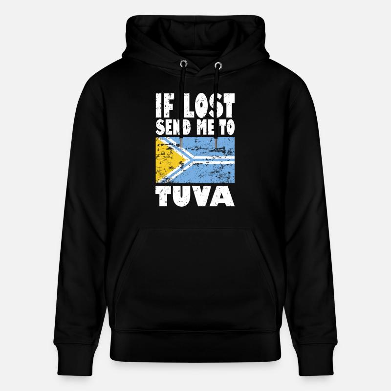Tuva Flagge Spruch - Stanley/Stella Unisex Bio-Hoodie CRUISER  - Schwarz