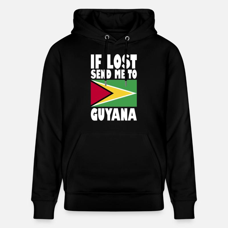 Drapeau du Guyana - Sweat à capuche bio CRUISER Stanley/Stella Unisexe - noir