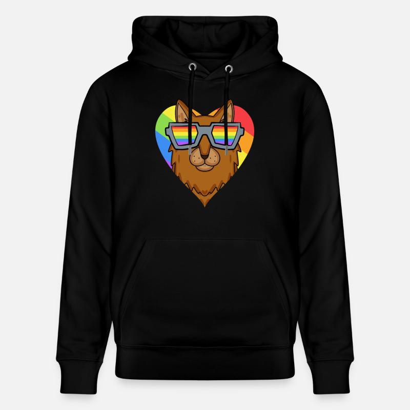 Chat LGBT Somali Rainbow - Sweat à capuche bio CRUISER Stanley/Stella Unisexe - noir