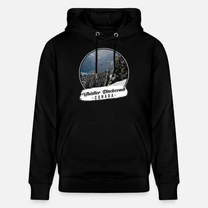 Whistler Blackcomb Canada Souvenir - Sweat à capuche bio CRUISER Stanley/Stella Unisexe - noir