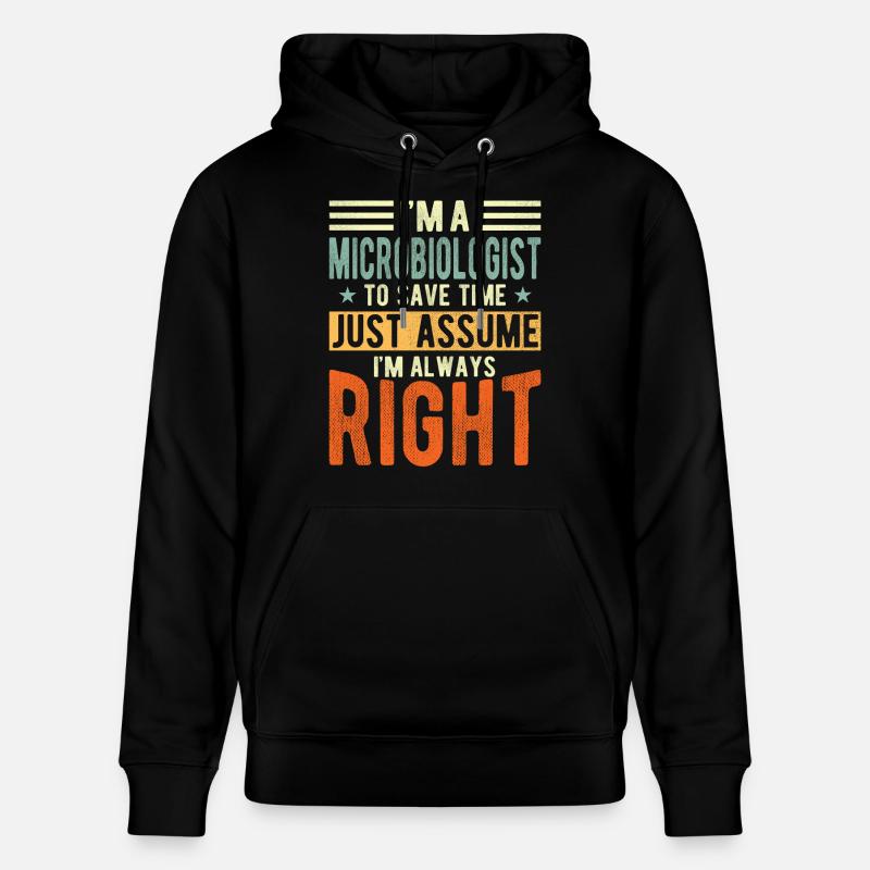 Microbiologiste - Sweat à capuche bio CRUISER Stanley/Stella Unisexe - noir