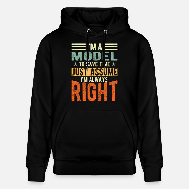 Modèle - Sweat à capuche bio CRUISER Stanley/Stella Unisexe - noir