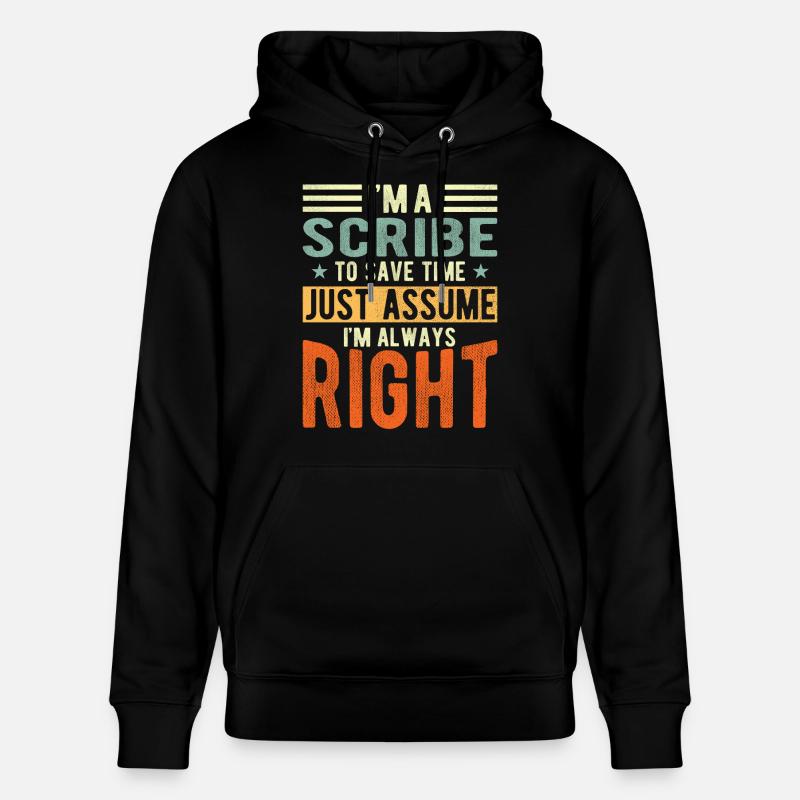 Scribe - Sweat à capuche bio CRUISER Stanley/Stella Unisexe - noir