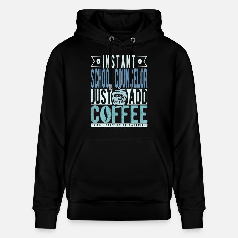 Citation café du conseiller scolaire - Sweat à capuche bio CRUISER Stanley/Stella Unisexe - noir