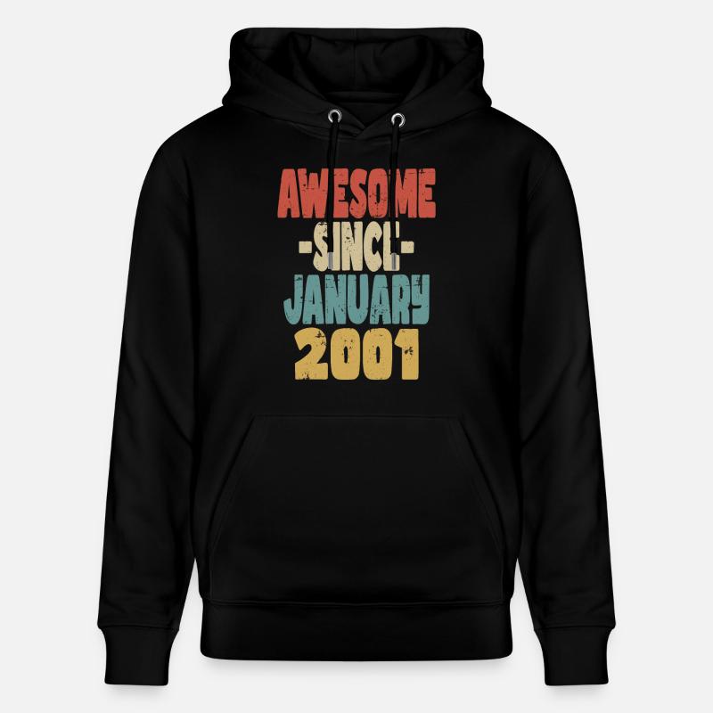 Génial janvier 2001 - Sweat à capuche bio CRUISER Stanley/Stella Unisexe - noir