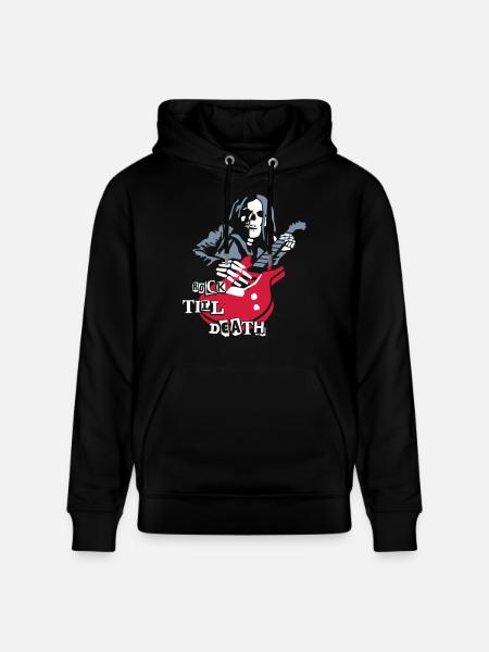 dead_guitar_player_2 - Stanley/Stella CRUISER Unisex Organic Hoodie - black