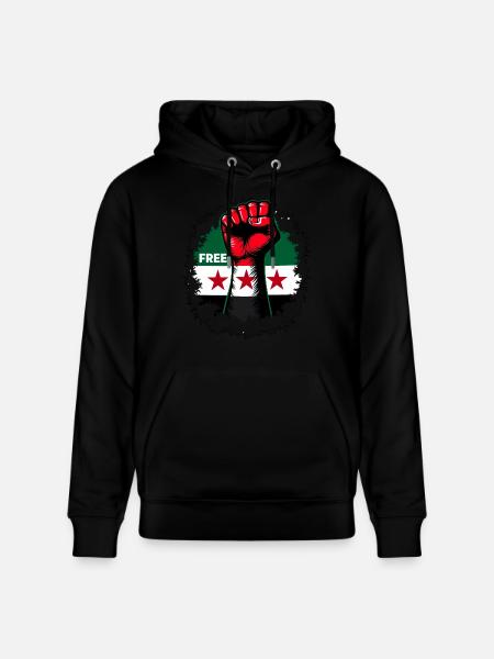 Free Syria Free Syria Hand Women - Stanley/Stella CRUISER Unisex Organic Hoodie - black