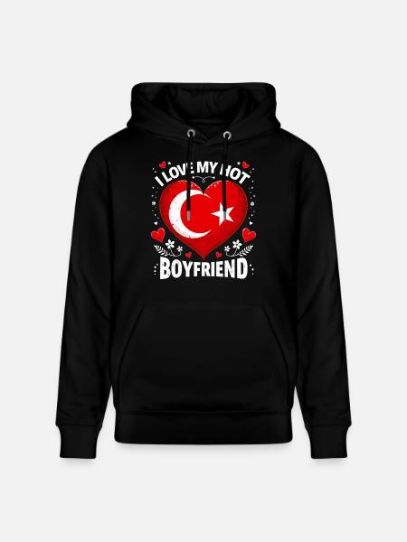Hot Turkish Boyfriend - Love - Stanley/Stella CRUISER Unisex Organic Hoodie - black
