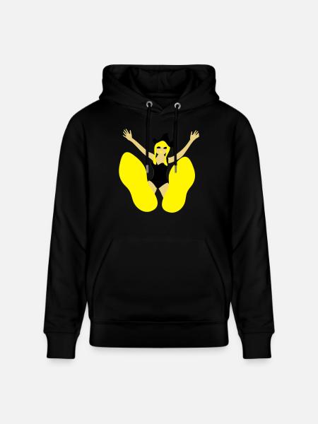 Pin up with big feet - Stanley/Stella CRUISER Unisex Organic Hoodie - black
