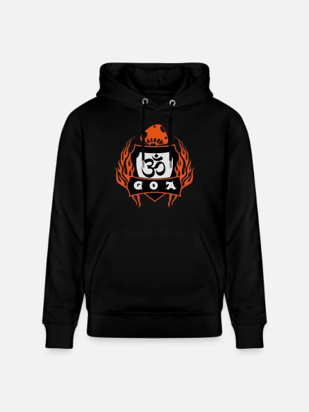 GOA aum om Zeichen - Stanley/Stella Unisex Bio-Hoodie CRUISER  - Schwarz