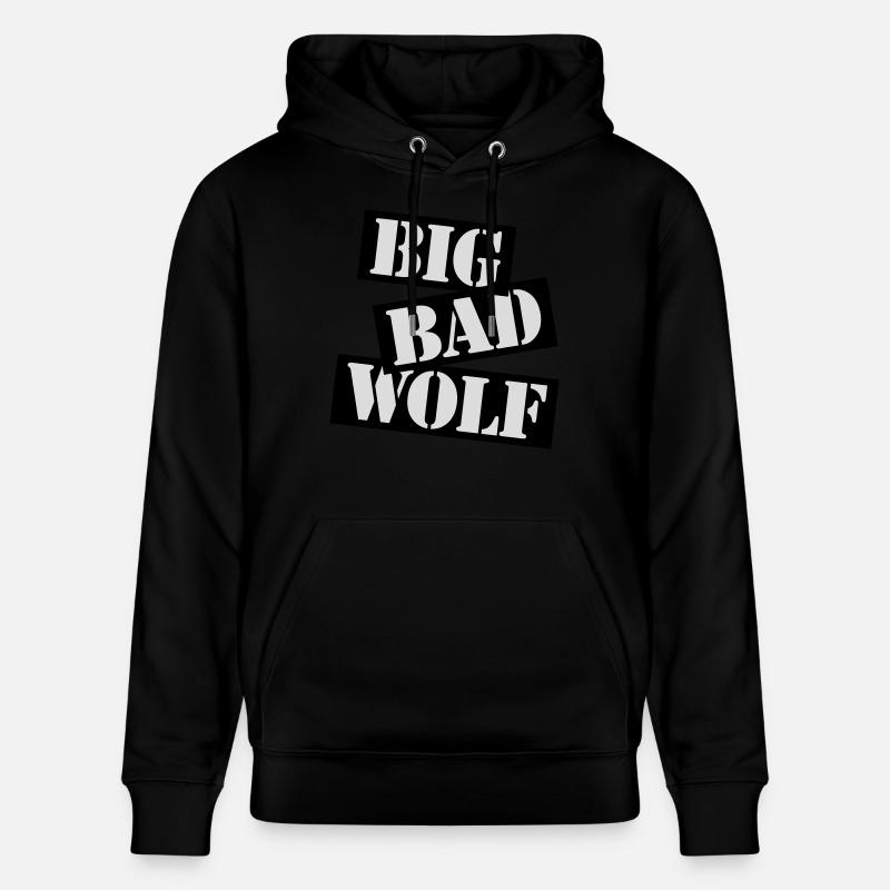 big bad wolf Zitat - Stanley/Stella Unisex Bio-Hoodie CRUISER  - Schwarz