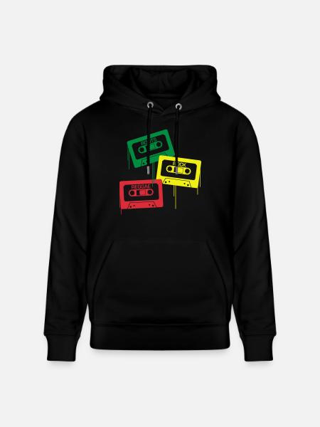 Roots, rock, reggae - Stanley/Stella CRUISER Unisex Organic Hoodie - black