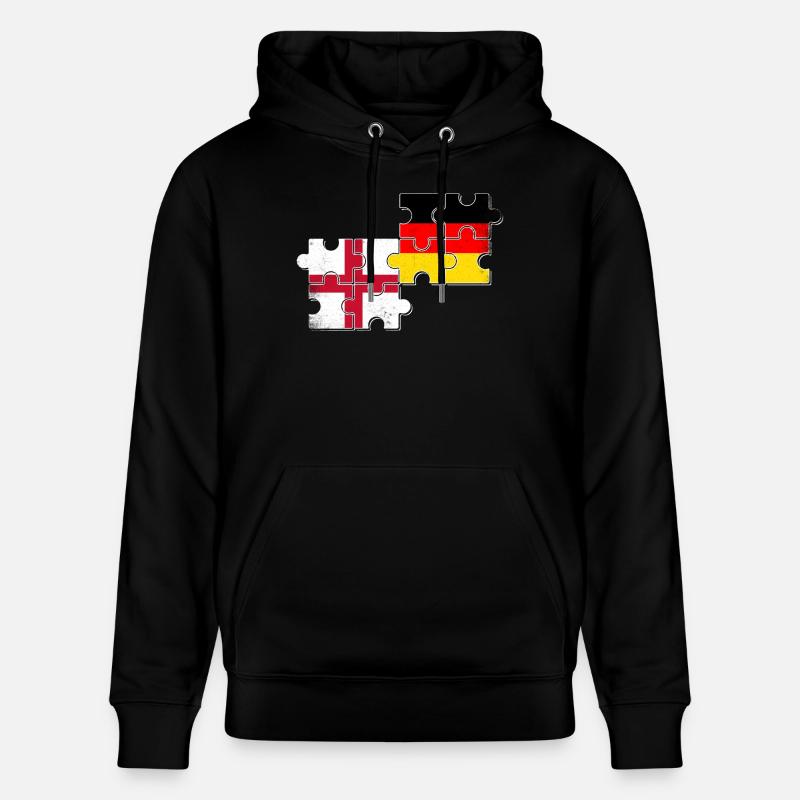 Angleterre Allemagne Drapeau - Sweat à capuche bio CRUISER Stanley/Stella Unisexe - noir