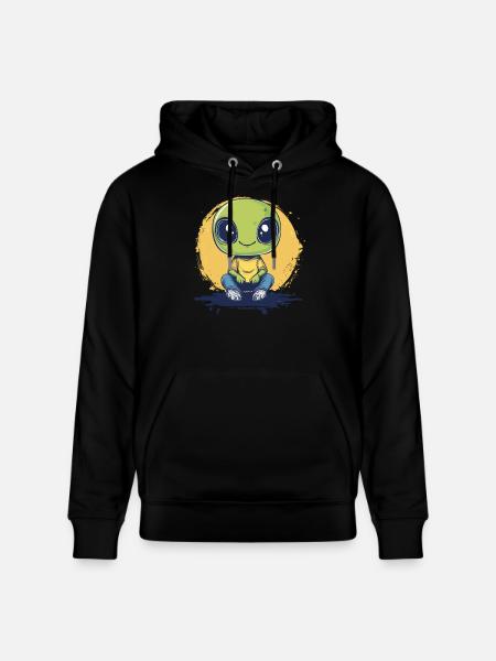 Cute Alien Boy - Stanley/Stella CRUISER Unisex Organic Hoodie - black