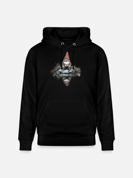 Nachdenklicher Gartenzwerg - Stanley/Stella Unisex Bio-Hoodie CRUISER - Schwarz