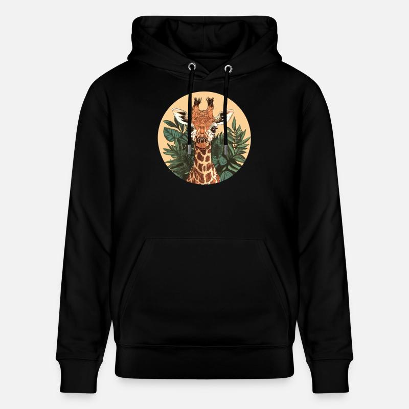 Girafe dans la jungle - Sweat à capuche bio CRUISER Stanley/Stella Unisexe - noir