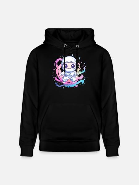 Ninja im Farbwirbel - Stanley/Stella Unisex Bio-Hoodie CRUISER - Schwarz