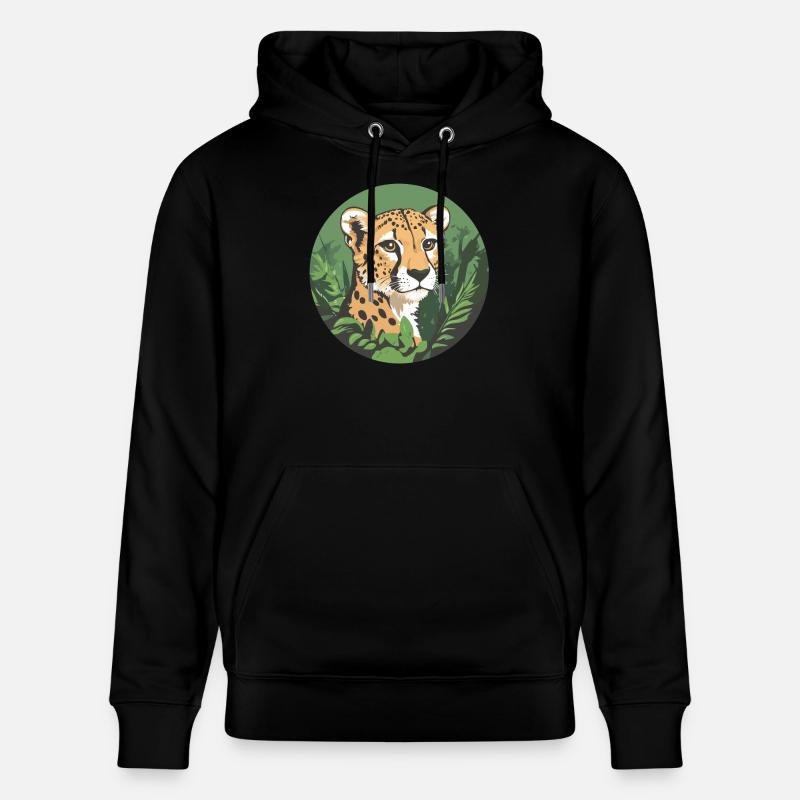 Guépard dans la jungle - Sweat à capuche bio CRUISER Stanley/Stella Unisexe - noir