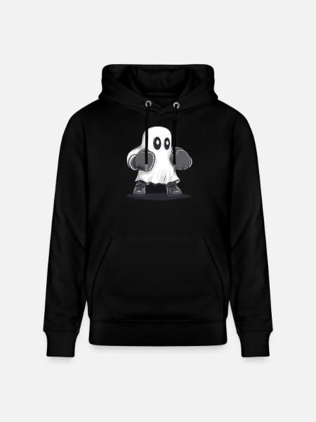 Boxing Ghost - Stanley/Stella CRUISER Unisex Organic Hoodie - black