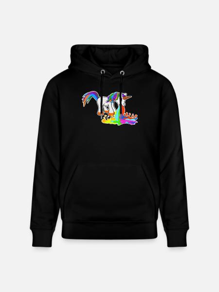 Kotzendes Einhorn - Stanley/Stella Unisex Bio-Hoodie CRUISER - Schwarz