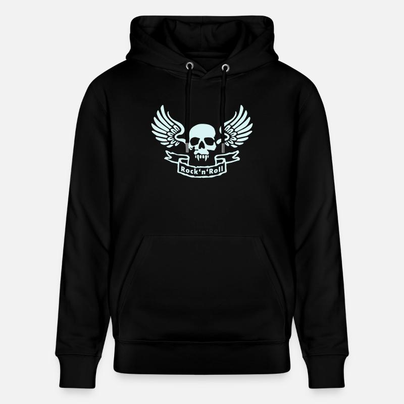 rocknroll_skull - Sweat à capuche bio CRUISER Stanley/Stella Unisexe - noir