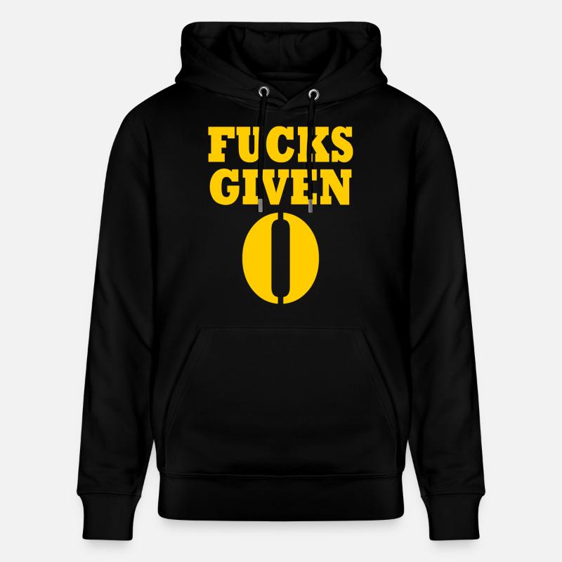 Zero fucks given - Stanley/Stella Unisex Bio-Hoodie CRUISER  - Schwarz
