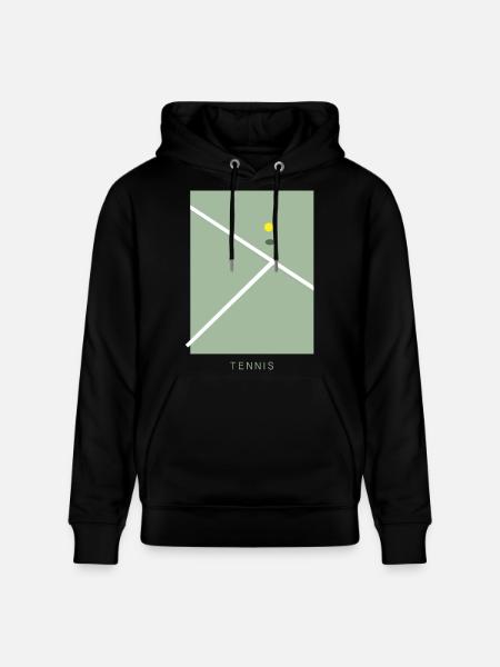 Tennis Art - Stanley/Stella CRUISER Unisex Organic Hoodie - black