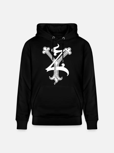 Letters YZ Rapp art - Stanley/Stella CRUISER Unisex Organic Hoodie - black