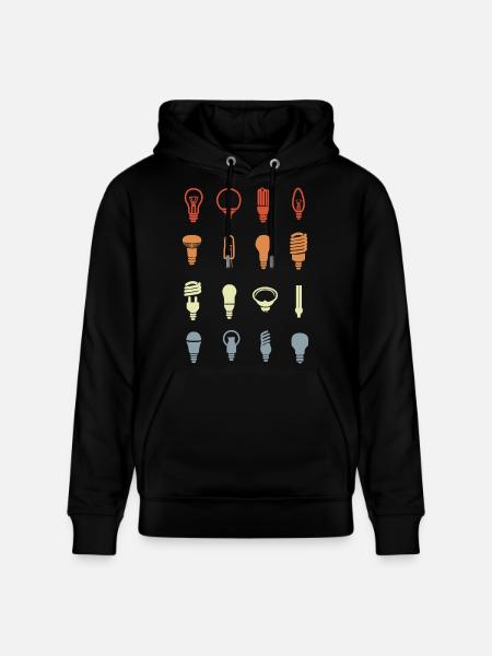 Light bulb sockets - Stanley/Stella CRUISER Unisex Organic Hoodie - black