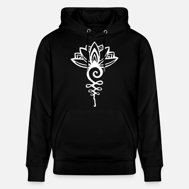 Lotus blanc éternel - Sweat à capuche bio CRUISER Stanley/Stella Unisexe - noir