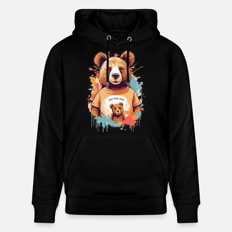Beste Bär Mutter - Stanley/Stella Unisex Bio-Hoodie CRUISER  - Schwarz