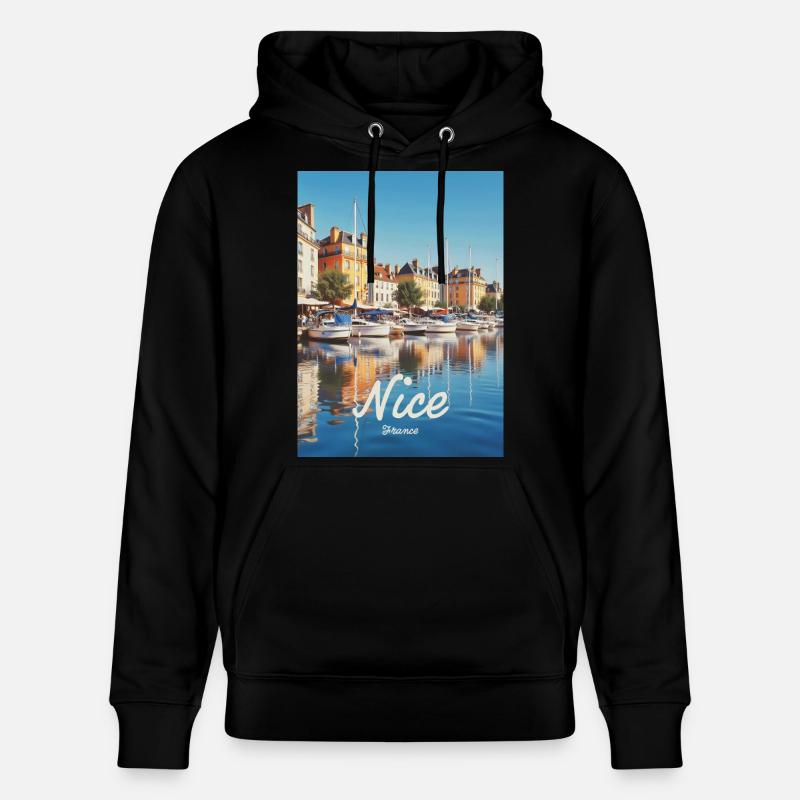 Beau port de Nice - Sweat à capuche bio CRUISER Stanley/Stella Unisexe - noir