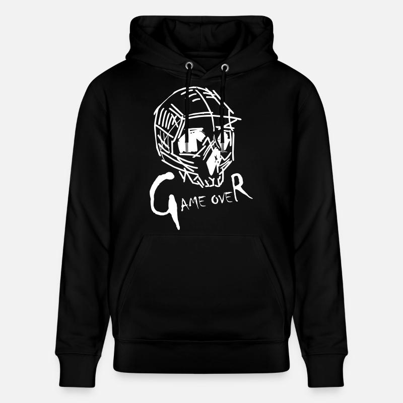 Game Over en blanc - Sweat à capuche bio CRUISER Stanley/Stella Unisexe - noir