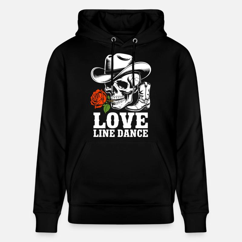 Rose en ligne de crâne - Sweat à capuche bio CRUISER Stanley/Stella Unisexe - noir