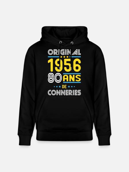 Original – 1956 – 70 years of - Stanley/Stella CRUISER Unisex Organic Hoodie - black
