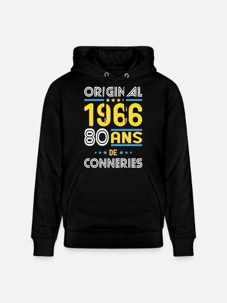 Original – 1966 – 60 Jahre - Stanley/Stella Unisex Bio-Hoodie CRUISER  - Schwarz