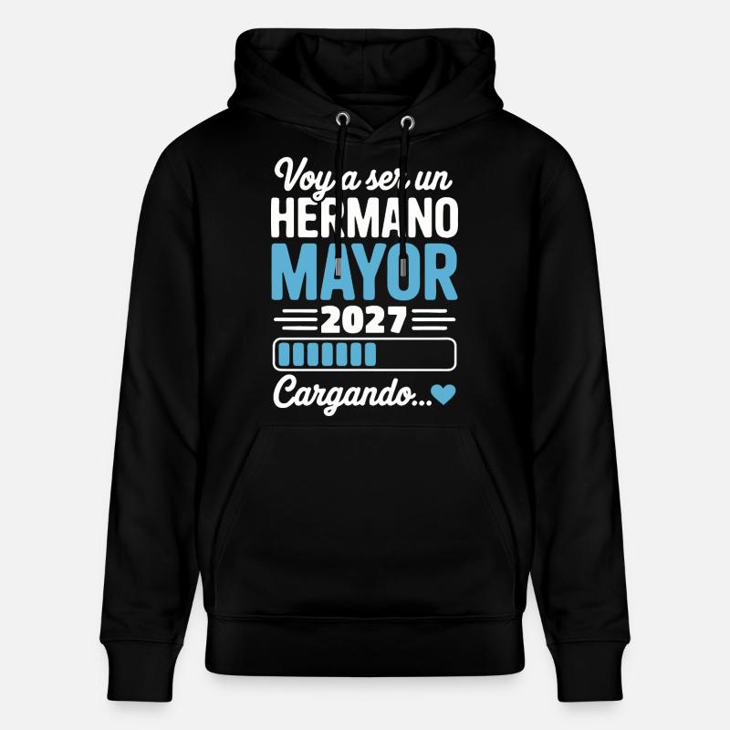 Ich werde 2027 großer Bruder. - Stanley/Stella Unisex Bio-Hoodie CRUISER  - Schwarz