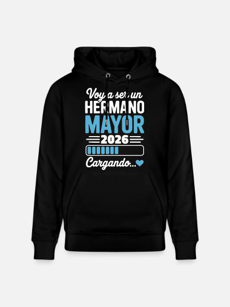 Ich werde 2026 großer Bruder. - Stanley/Stella Unisex Bio-Hoodie CRUISER  - Schwarz