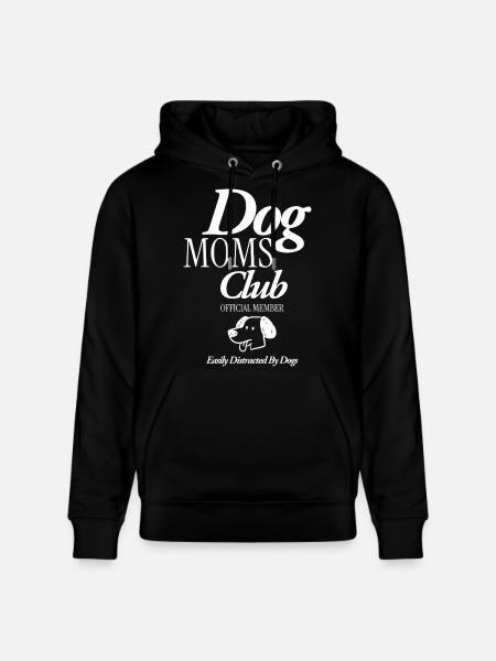 Dog Moms Club - Stanley/Stella CRUISER Unisex Organic Hoodie - black