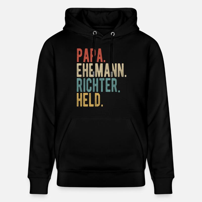 Richter Papa Ehemann Held - Stanley/Stella Unisex Bio-Hoodie CRUISER - Schwarz