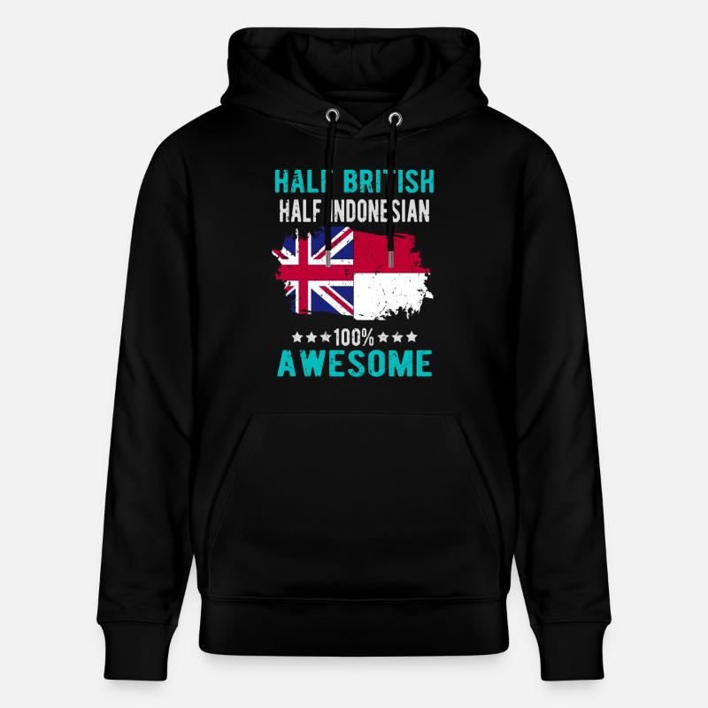 Moitié britannique moitié indonésienne - Sweat à capuche bio CRUISER Stanley/Stella Unisexe - noir