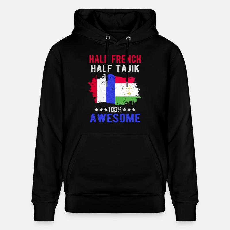 Moitié Français moitié tadjik - Sweat à capuche bio CRUISER Stanley/Stella Unisexe - noir