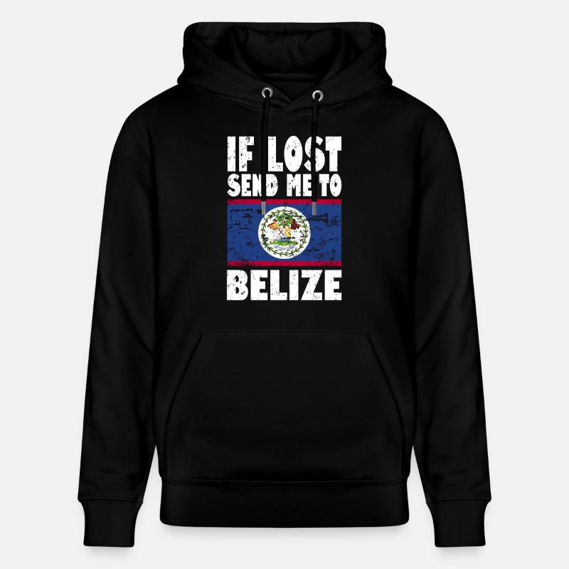 Drapeau du Belize - Sweat à capuche bio CRUISER Stanley/Stella Unisexe - noir