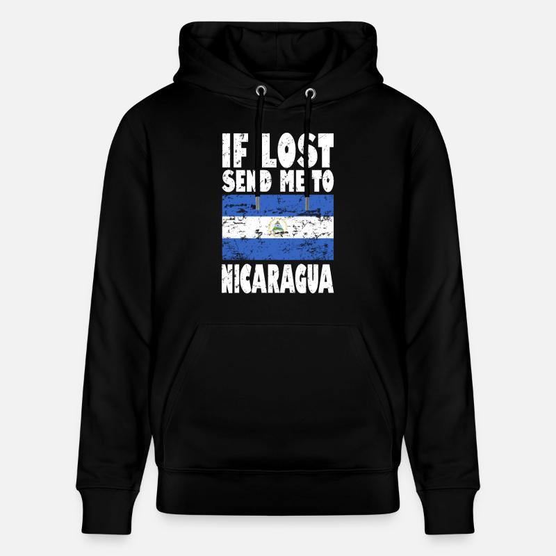 Drapeau du Nicaragua - Sweat à capuche bio CRUISER Stanley/Stella Unisexe - noir