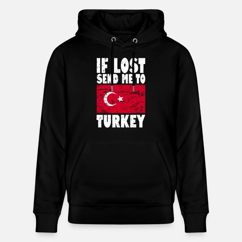 Drapeau de la Turquie - Sweat à capuche bio CRUISER Stanley/Stella Unisexe - noir