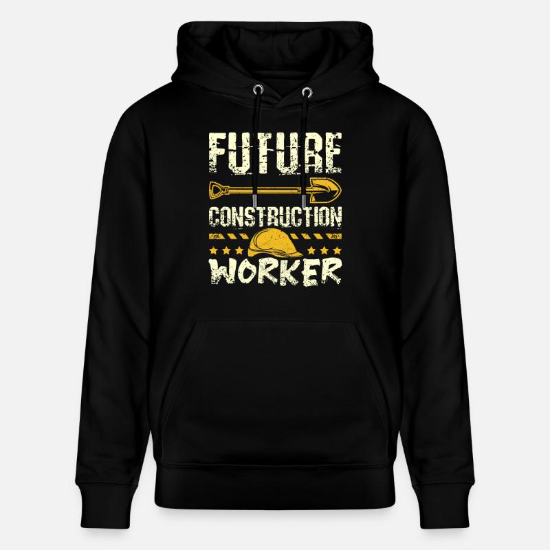 Future construction worker - Stanley/Stella Unisex Bio-Hoodie CRUISER - Schwarz