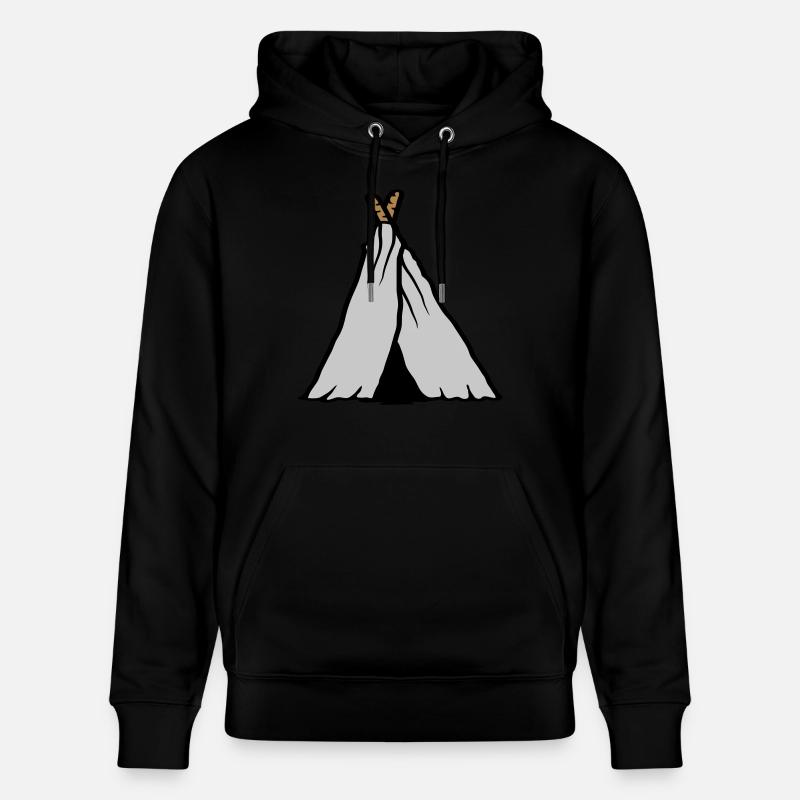 Excursion sous tente primitive - Sweat à capuche bio CRUISER Stanley/Stella Unisexe - noir