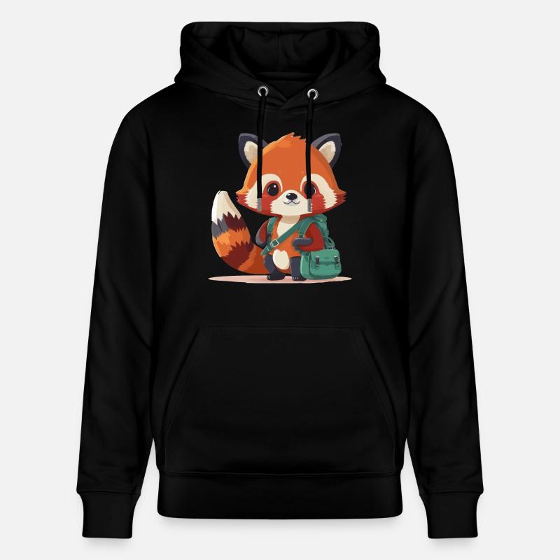 Petit panda roux - Sweat à capuche bio CRUISER Stanley/Stella Unisexe - noir